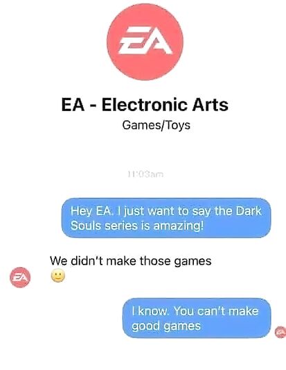 Little banter with EA