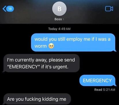 Worm employee of the month