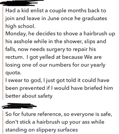 Every safety brief is someone who was dumb before