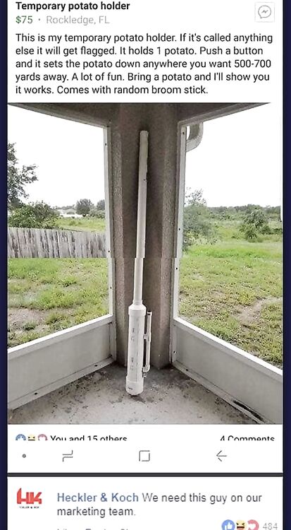 Temporary potato holder