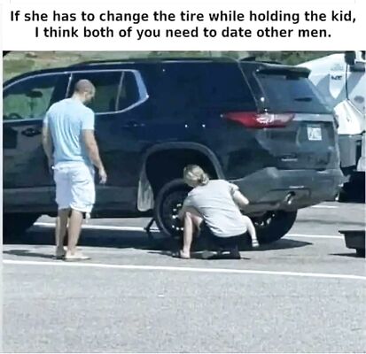 Could have at least held the baby