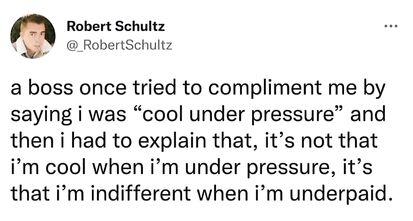 Indifferent when underpaid