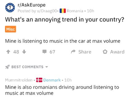 Listening to loud music
