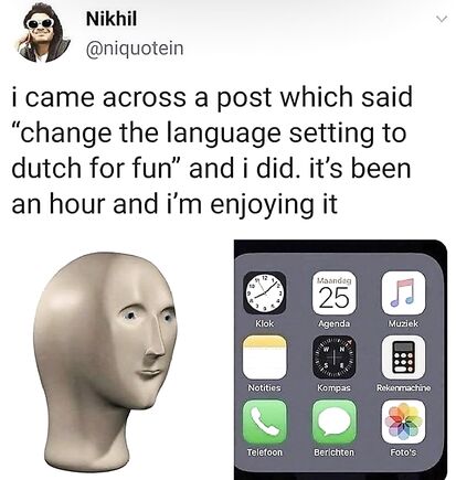 Dutch is not a real language