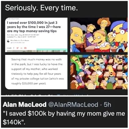 Every time someone rich gives financial advice