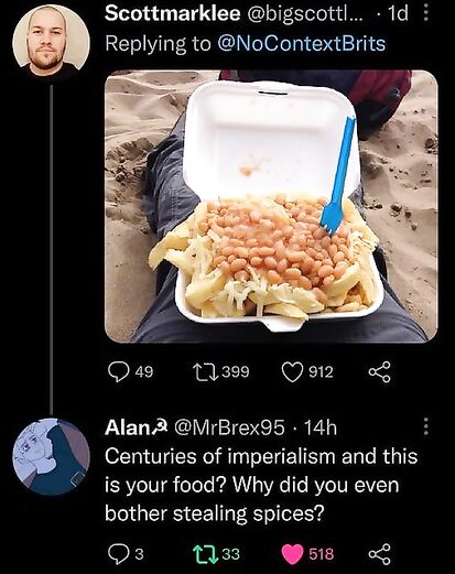 British food getting roasted