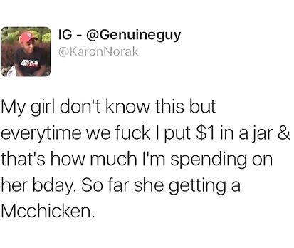 You'll have lunch ready when she dumps you