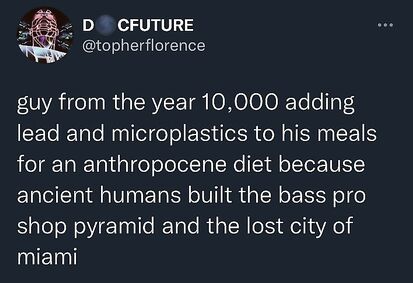 The anthropocene diet