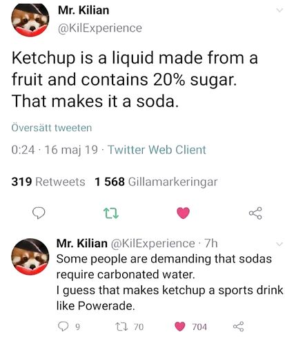 Take Ketchup with you while exercising