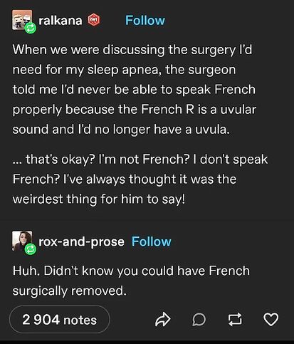 French surgically removed