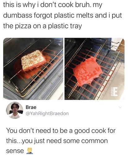 Plastic melts
