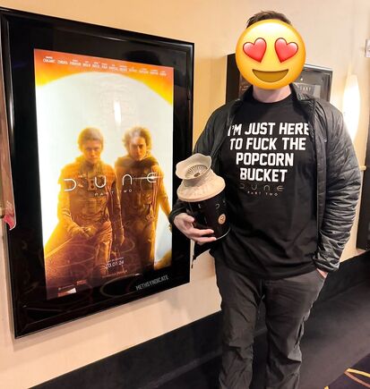 Hope he had fun at the movies