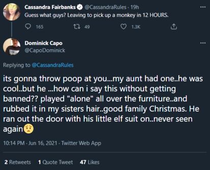 Going to throw poop at you