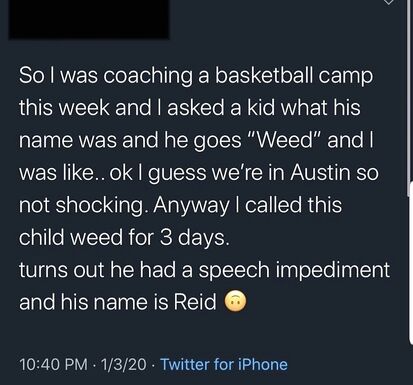 His name is not Weed